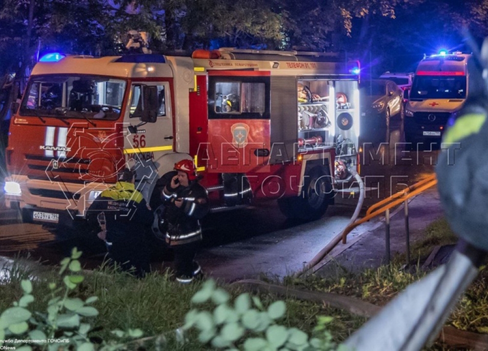 Потушили пожар в Конькове