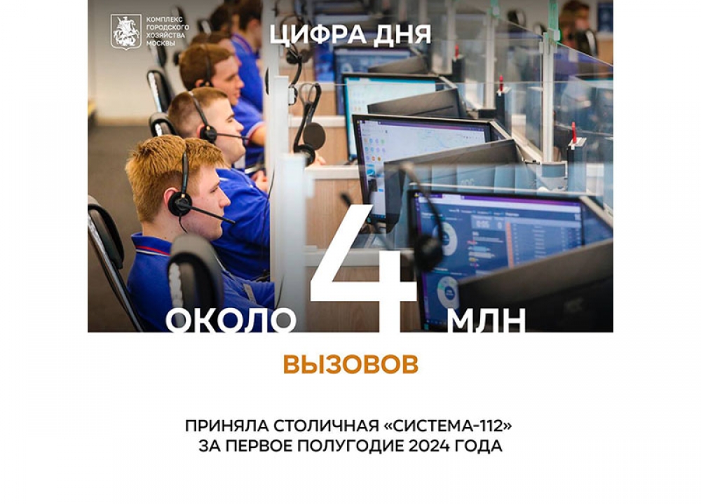 Около 4 млн вызовов приняла столичная «Система-112» за первое полугодие