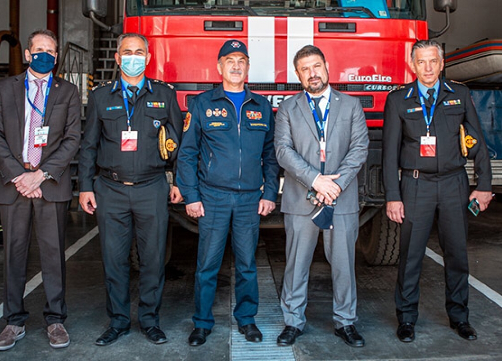 Греческая делегация посетила один из лучших пожарно-спасательных отрядов столицы