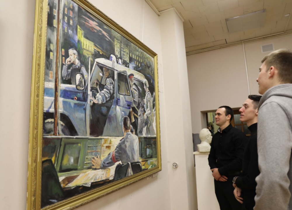 Молодое поколение сотрудников полиции Юго-Западного округа Москвы посетили художественную выставку